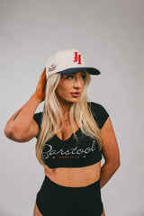 Navy Brim Barstool Cap