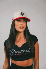 Red Brim Barstool Cap