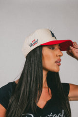 Red Brim Barstool Cap